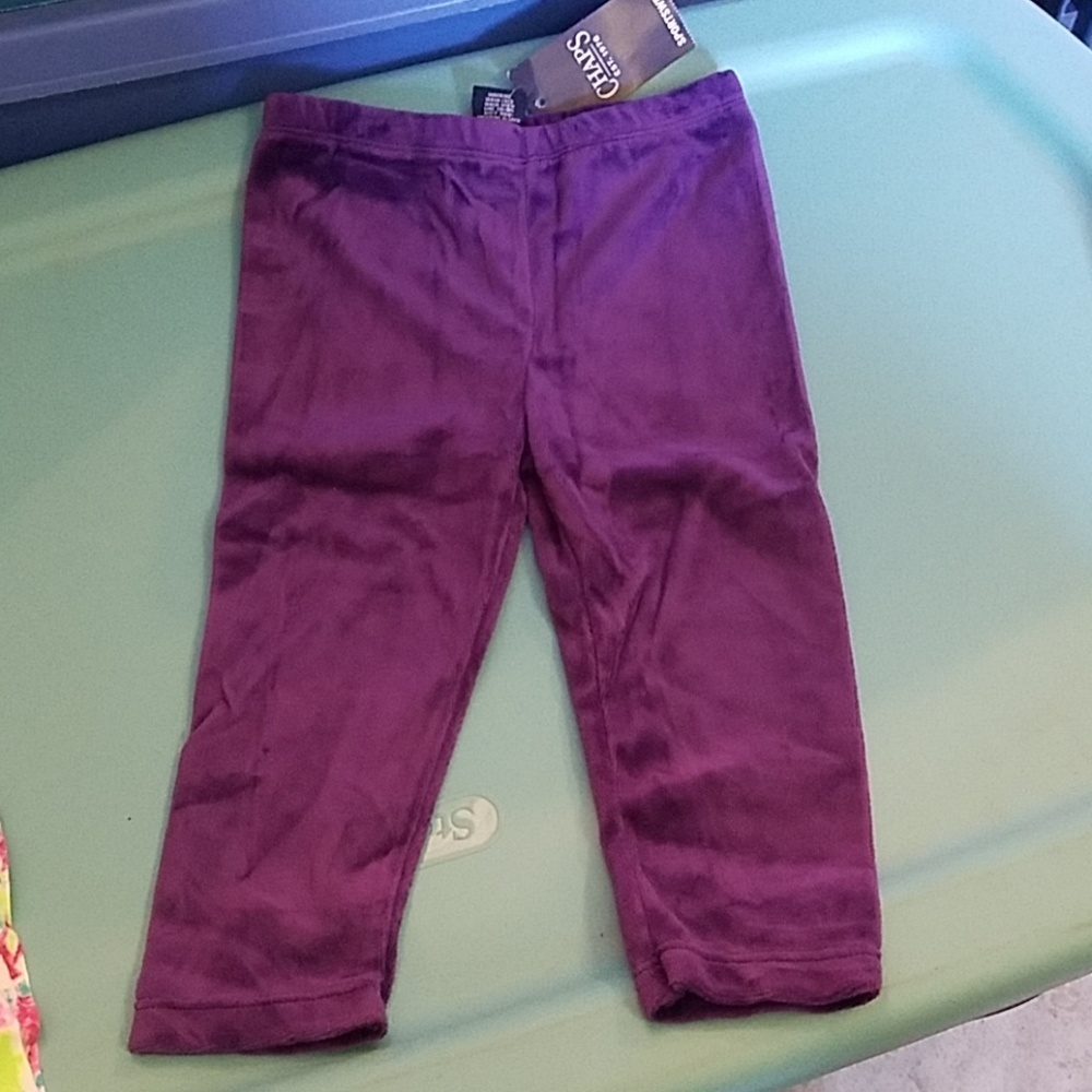 CHAPS Purple Velvety Leggings Size 18 mths